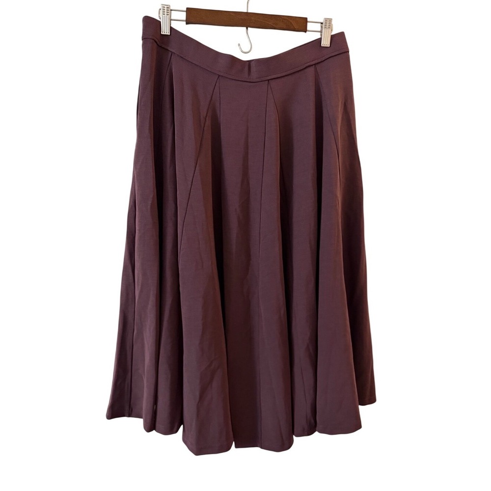OGL Sandwashed Lyocell Blend Volume Skirt with Pockets NWT Large Purple Grey - Picture 11 of 14